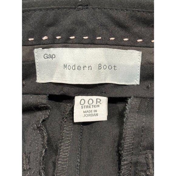 Gap Modern Boot Stretch Pants Black Size 00R Polyester Viscose - Picture 3 of 10